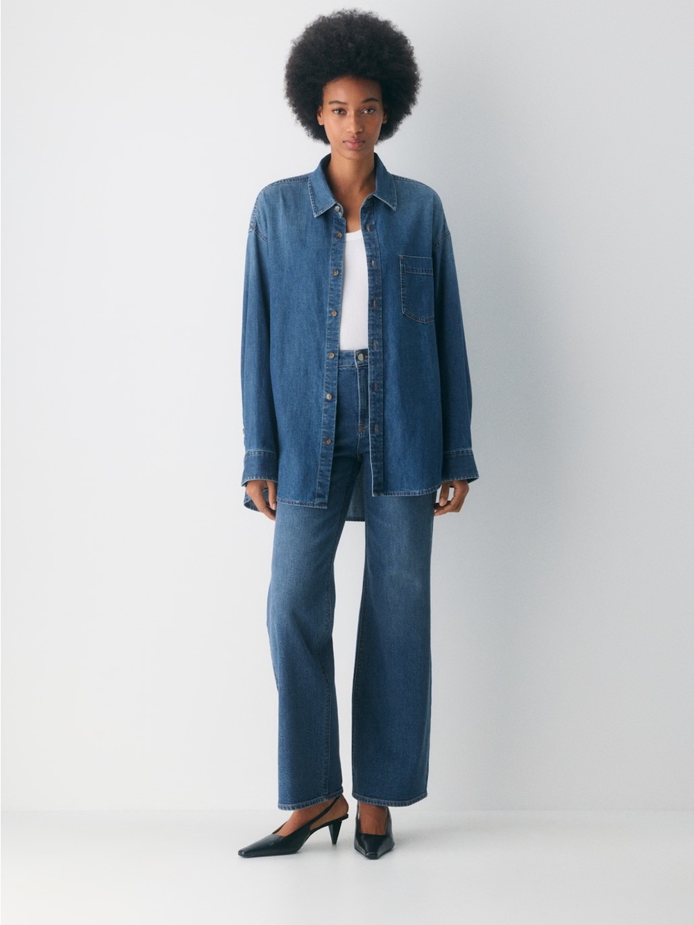 Aritzia Denim Forum The ‘90s Snatched Hi-Rise Wide Jean